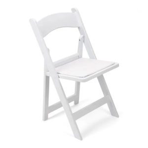 White Resing Chair with Cushion